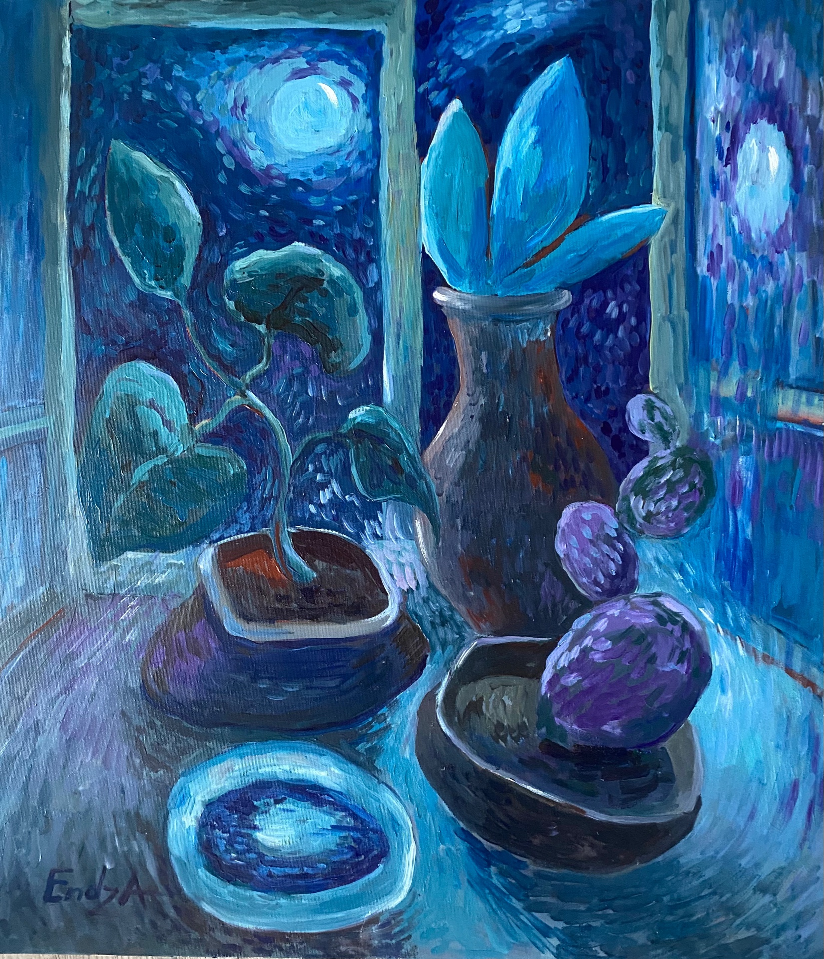 “Still Life With Moon Reflection”